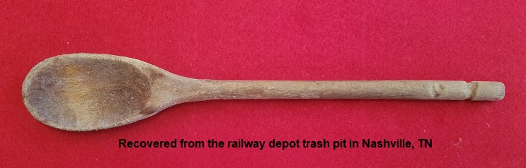 Wooden spoon from the Nashville trash pit - Click Image to Close